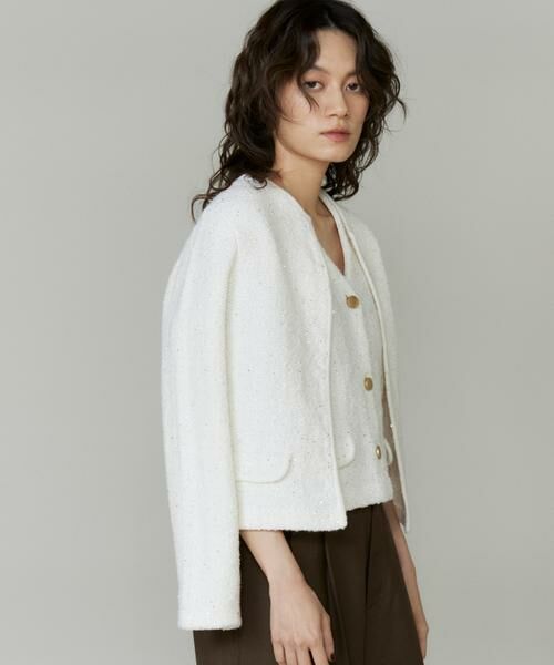 INED / イネド カーディガン・ボレロ | ツイード風ニットカーディガン | 詳細10