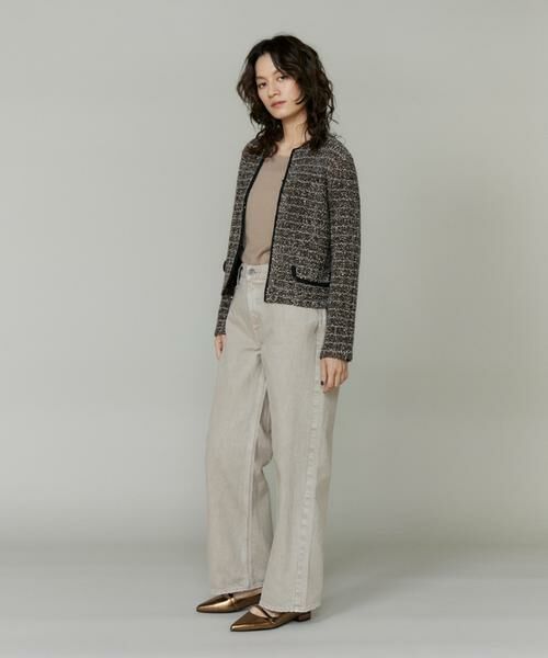 INED / イネド カーディガン・ボレロ | ツイード風ニットカーディガン | 詳細8