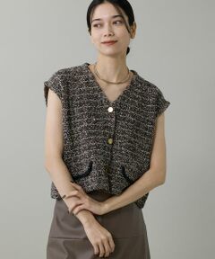 INED / イネド ベスト | ツイード風ジレ