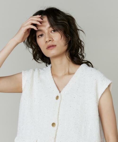 INED / イネド ベスト | ツイード風ジレ | 詳細12