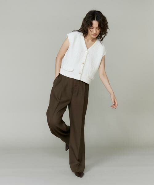 INED / イネド ベスト | ツイード風ジレ | 詳細3