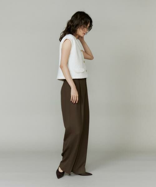 INED / イネド ベスト | ツイード風ジレ | 詳細4