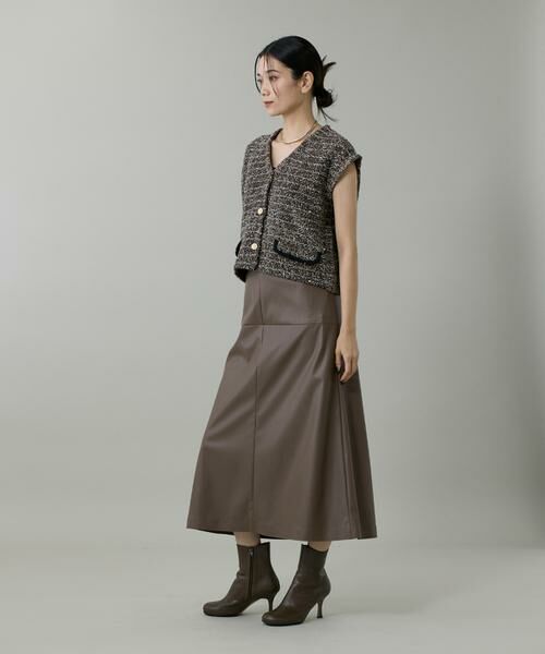 INED / イネド ベスト | ツイード風ジレ | 詳細7