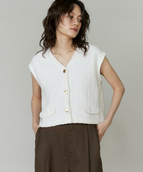 INED / イネド ベスト | ツイード風ジレ | 詳細21