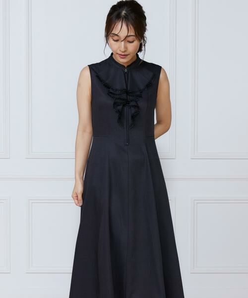 INED / イネド ミニ丈・ひざ丈ワンピース | デニムプリントラッフルワンピース | 詳細10