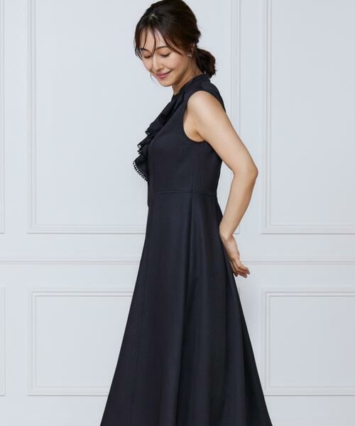 INED / イネド ミニ丈・ひざ丈ワンピース | デニムプリントラッフルワンピース | 詳細11