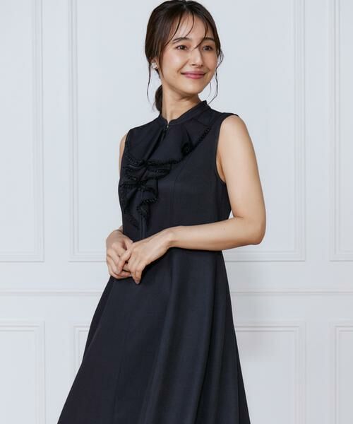 INED / イネド ミニ丈・ひざ丈ワンピース | デニムプリントラッフルワンピース | 詳細13