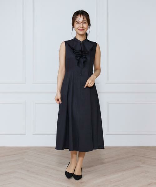 INED / イネド ミニ丈・ひざ丈ワンピース | デニムプリントラッフルワンピース | 詳細2