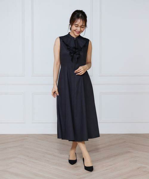 INED / イネド ミニ丈・ひざ丈ワンピース | デニムプリントラッフルワンピース | 詳細3