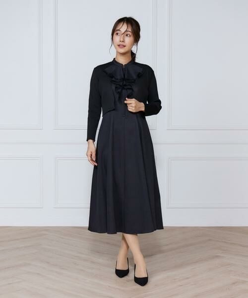 INED / イネド ミニ丈・ひざ丈ワンピース | デニムプリントラッフルワンピース | 詳細5