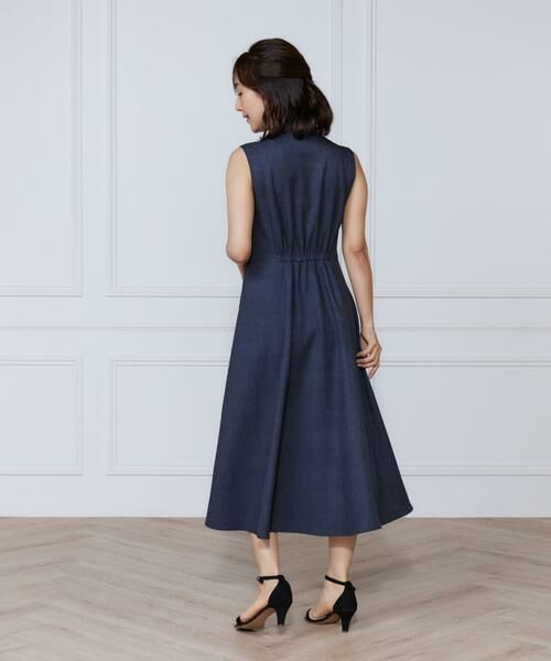 INED / イネド ミニ丈・ひざ丈ワンピース | デニムプリントラッフルワンピース | 詳細9