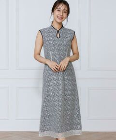 INED / イネド ミニ丈・ひざ丈ワンピース | 小花柄配色レースワンピース