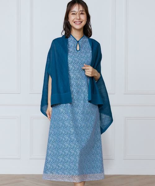 INED / イネド ミニ丈・ひざ丈ワンピース | 小花柄配色レースワンピース | 詳細1