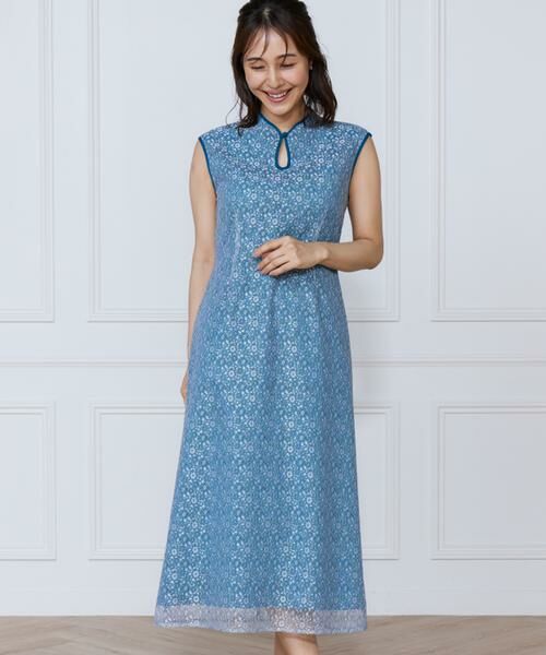 INED / イネド ミニ丈・ひざ丈ワンピース | 小花柄配色レースワンピース | 詳細12