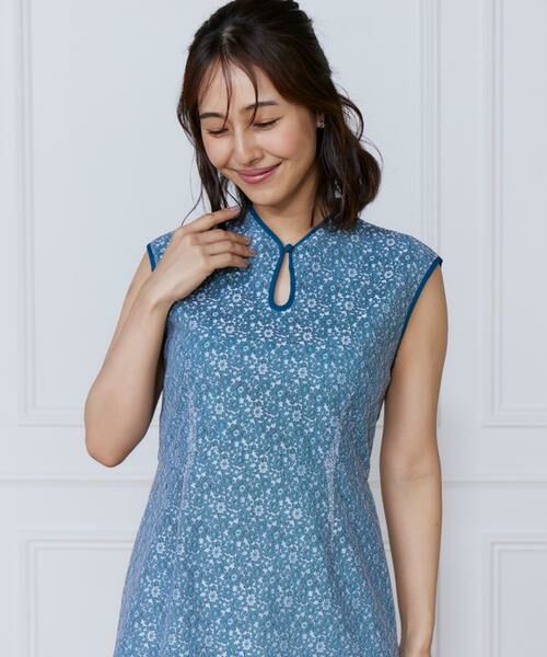 INED / イネド ミニ丈・ひざ丈ワンピース | 小花柄配色レースワンピース | 詳細15