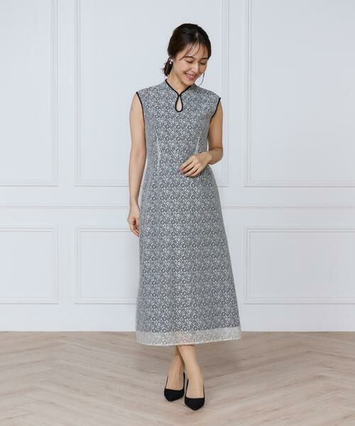 INED / イネド ミニ丈・ひざ丈ワンピース | 小花柄配色レースワンピース | 詳細6