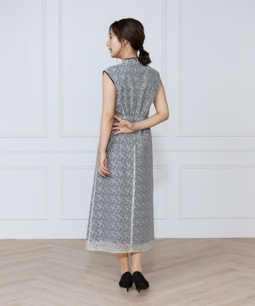 INED / イネド ミニ丈・ひざ丈ワンピース | 小花柄配色レースワンピース | 詳細8