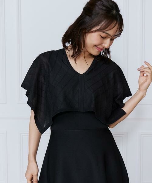 INED / イネド ミニ丈・ひざ丈ワンピース | シアーアーガイルワンピース | 詳細10