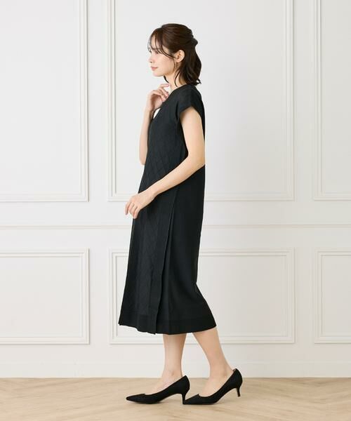 INED / イネド ミニ丈・ひざ丈ワンピース | シアーアーガイル サックワンピース | 詳細12