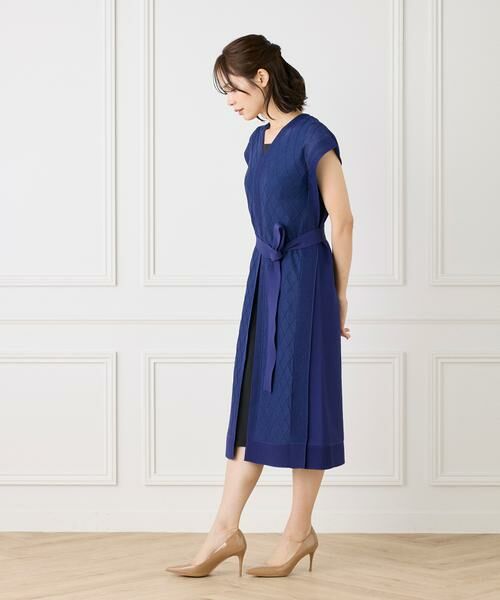 INED / イネド ミニ丈・ひざ丈ワンピース | シアーアーガイル サックワンピース | 詳細4