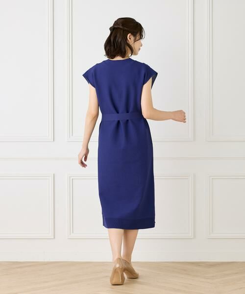 INED / イネド ミニ丈・ひざ丈ワンピース | シアーアーガイル サックワンピース | 詳細5