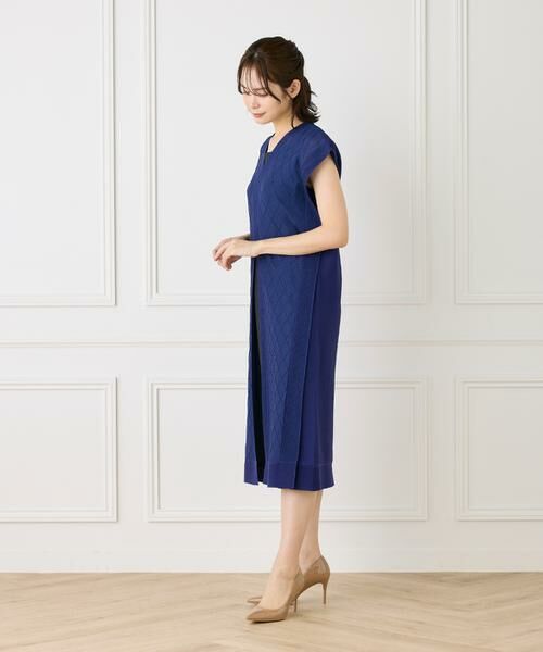 INED / イネド ミニ丈・ひざ丈ワンピース | シアーアーガイル サックワンピース | 詳細8