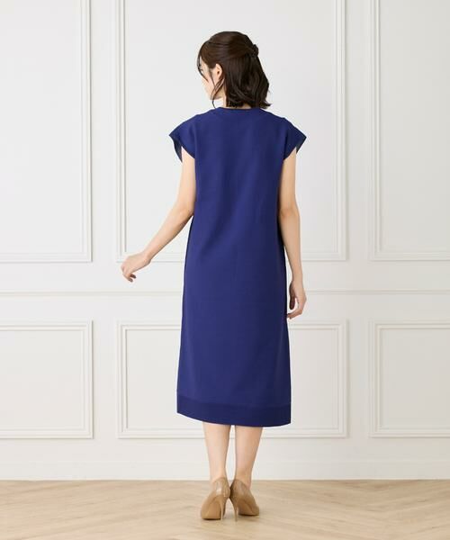 INED / イネド ミニ丈・ひざ丈ワンピース | シアーアーガイル サックワンピース | 詳細9