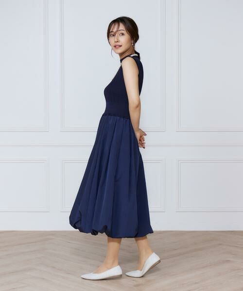 INED / イネド ミニ丈・ひざ丈ワンピース | 変形リブバルーンワンピース | 詳細11