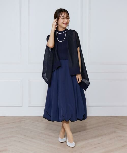 INED / イネド ミニ丈・ひざ丈ワンピース | 変形リブバルーンワンピース | 詳細12