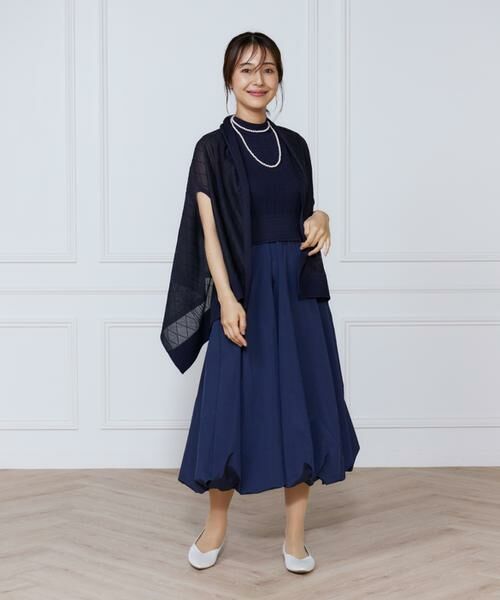 INED / イネド ミニ丈・ひざ丈ワンピース | 変形リブバルーンワンピース | 詳細13