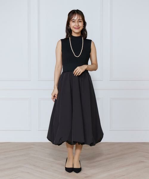 INED / イネド ミニ丈・ひざ丈ワンピース | 変形リブバルーンワンピース | 詳細2