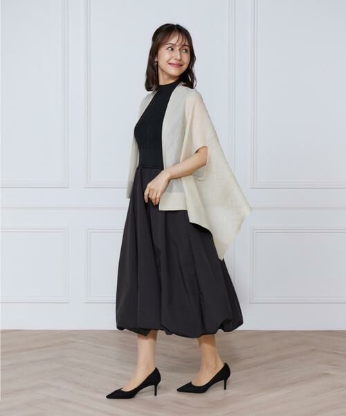 INED / イネド ミニ丈・ひざ丈ワンピース | 変形リブバルーンワンピース | 詳細7