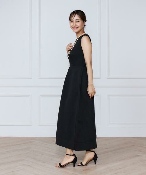 INED / イネド ミニ丈・ひざ丈ワンピース | リブ×天竺ベルシェイプニットワンピース | 詳細12