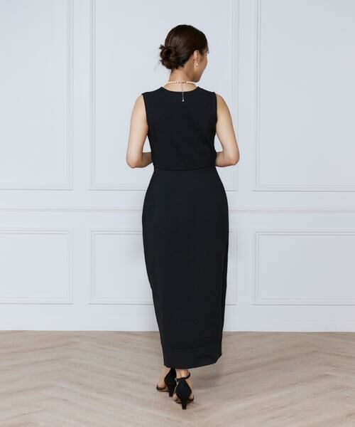 INED / イネド ミニ丈・ひざ丈ワンピース | リブ×天竺ベルシェイプニットワンピース | 詳細13