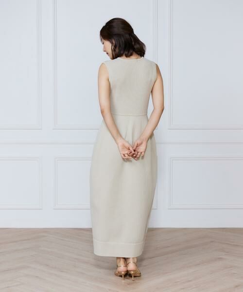 INED / イネド ミニ丈・ひざ丈ワンピース | リブ×天竺ベルシェイプニットワンピース | 詳細4