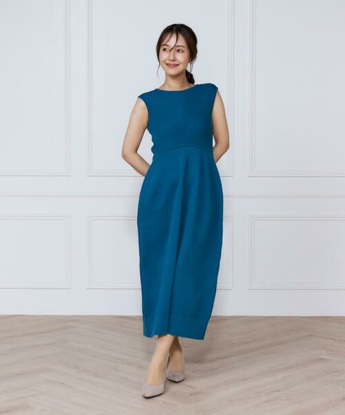 INED / イネド ミニ丈・ひざ丈ワンピース | リブ×天竺ベルシェイプニットワンピース | 詳細7