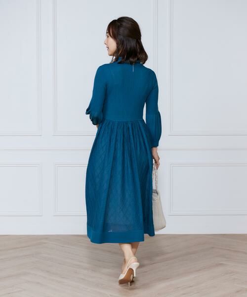 INED / イネド ミニ丈・ひざ丈ワンピース | シアーアーガイル長袖ワンピース | 詳細5