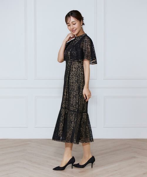 INED / イネド ミニ丈・ひざ丈ワンピース | 配色レースマーメイドワンピース | 詳細7