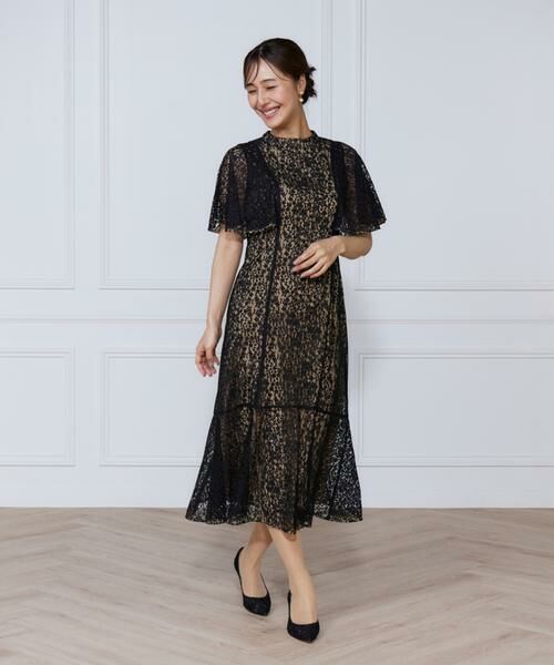 INED / イネド ミニ丈・ひざ丈ワンピース | 配色レースマーメイドワンピース | 詳細16