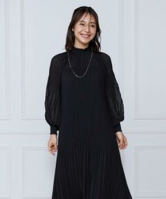 INED / イネド ミニ丈・ひざ丈ワンピース | 総プリーツシャーリングワンピース