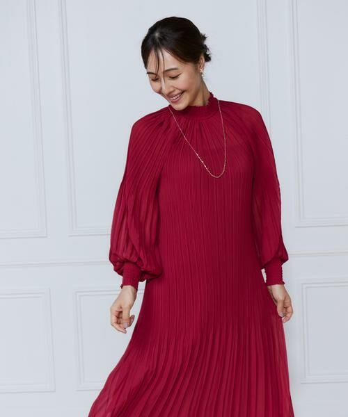 INED / イネド ミニ丈・ひざ丈ワンピース | 総プリーツシャーリングワンピース | 詳細1