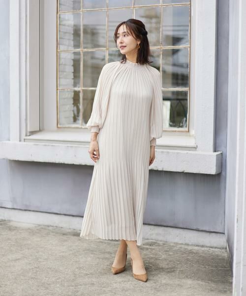 INED / イネド ミニ丈・ひざ丈ワンピース | 総プリーツシャーリングワンピース | 詳細10
