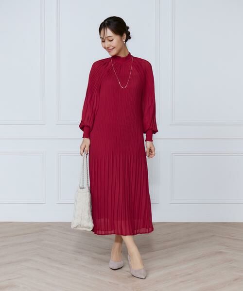 INED / イネド ミニ丈・ひざ丈ワンピース | 総プリーツシャーリングワンピース | 詳細3