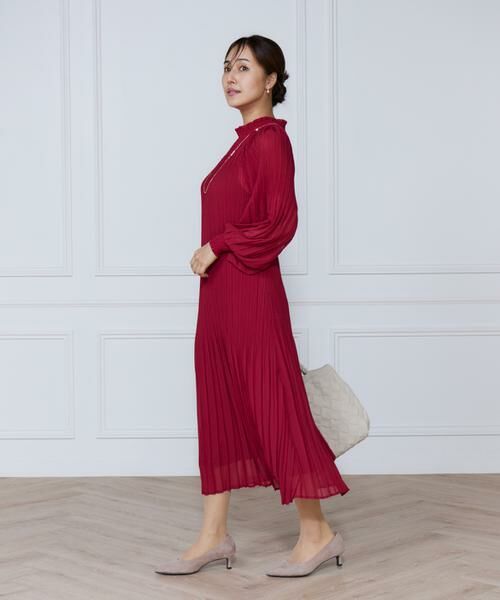 INED / イネド ミニ丈・ひざ丈ワンピース | 総プリーツシャーリングワンピース | 詳細4