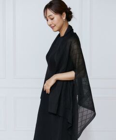 INED / イネド マフラー・ショール・スヌード・ストール | シアーアーガイル大判ニットショール