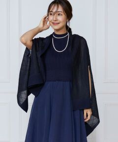 INED / イネド マフラー・ショール・スヌード・ストール | シアーアーガイル大判ニットショール