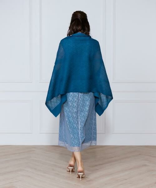 INED / イネド マフラー・ショール・スヌード・ストール | シアーアーガイル大判ニットショール | 詳細11