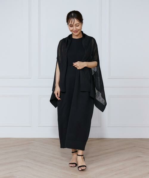 INED / イネド マフラー・ショール・スヌード・ストール | シアーアーガイル大判ニットショール | 詳細12