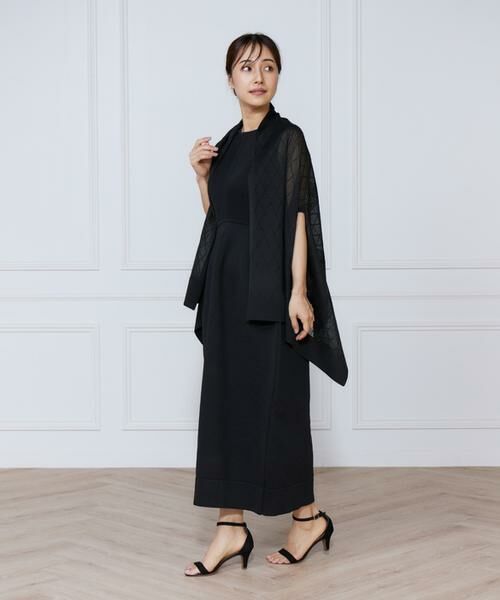 INED / イネド マフラー・ショール・スヌード・ストール | シアーアーガイル大判ニットショール | 詳細13