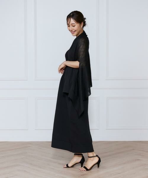 INED / イネド マフラー・ショール・スヌード・ストール | シアーアーガイル大判ニットショール | 詳細14